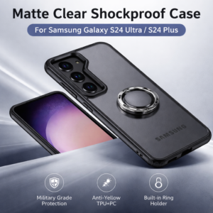 Matte Clear Shockproof Case for Samsung Galaxy S24